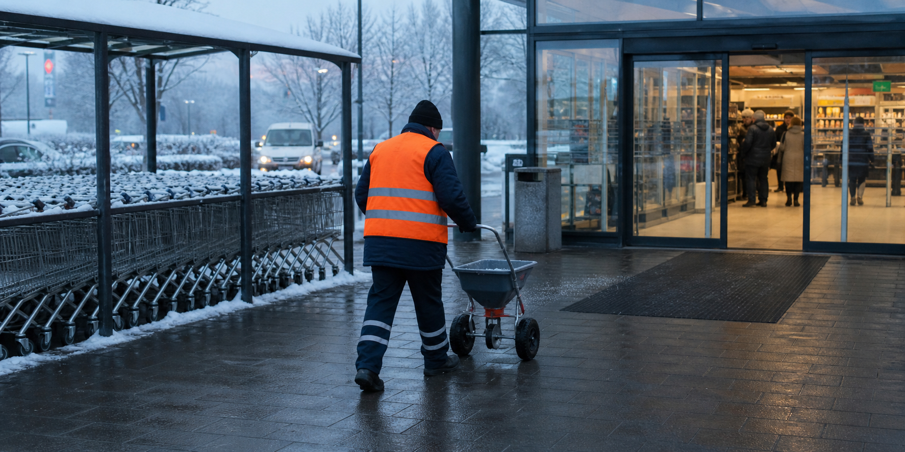 Winterdienst für Einzelhandel und Gastronomie