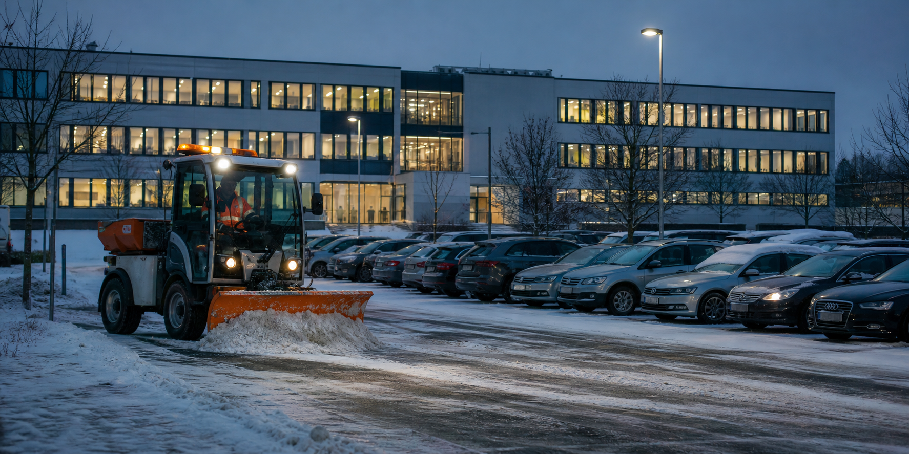 Winterdienst für Firmenparkplätze