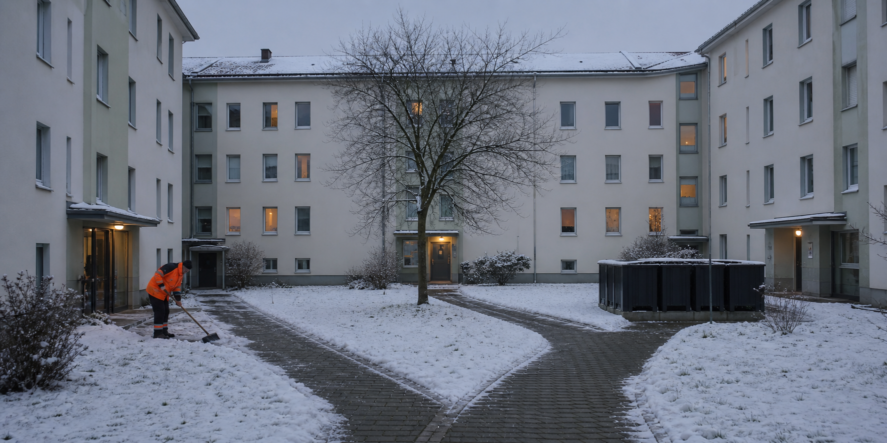 Winterdienst für gemischt genutzte Immobilien