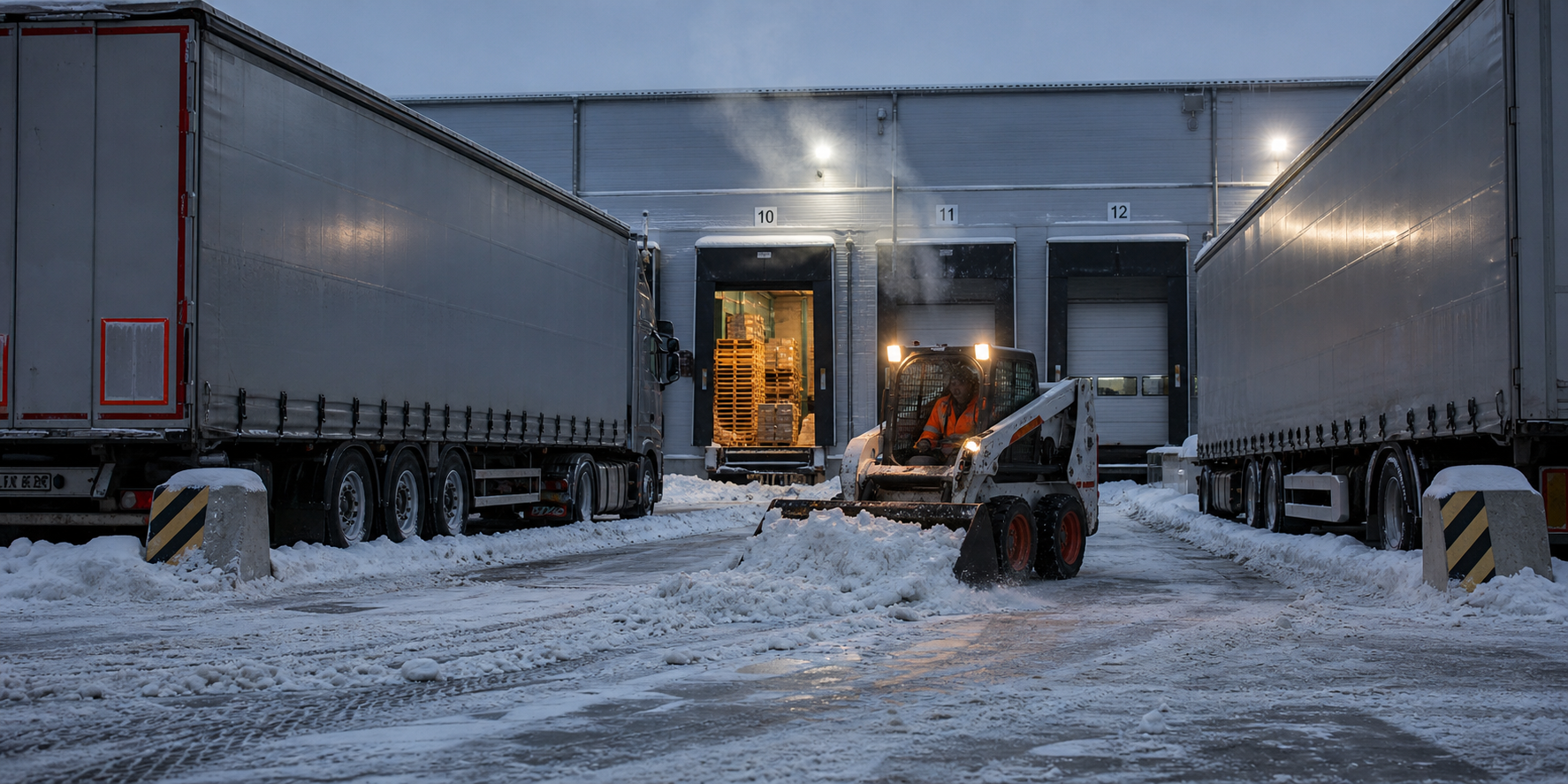 Winterdienst für Logistik- und Produktionsflächen