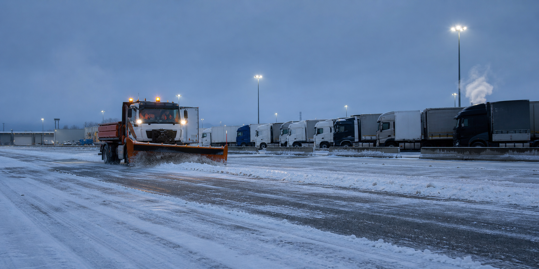 Winterdienst für Logistik-Stellflächen
