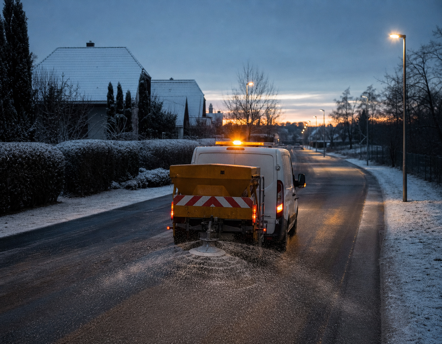Blitz Winterdienst – Professioneller Streudienst im Einsatz